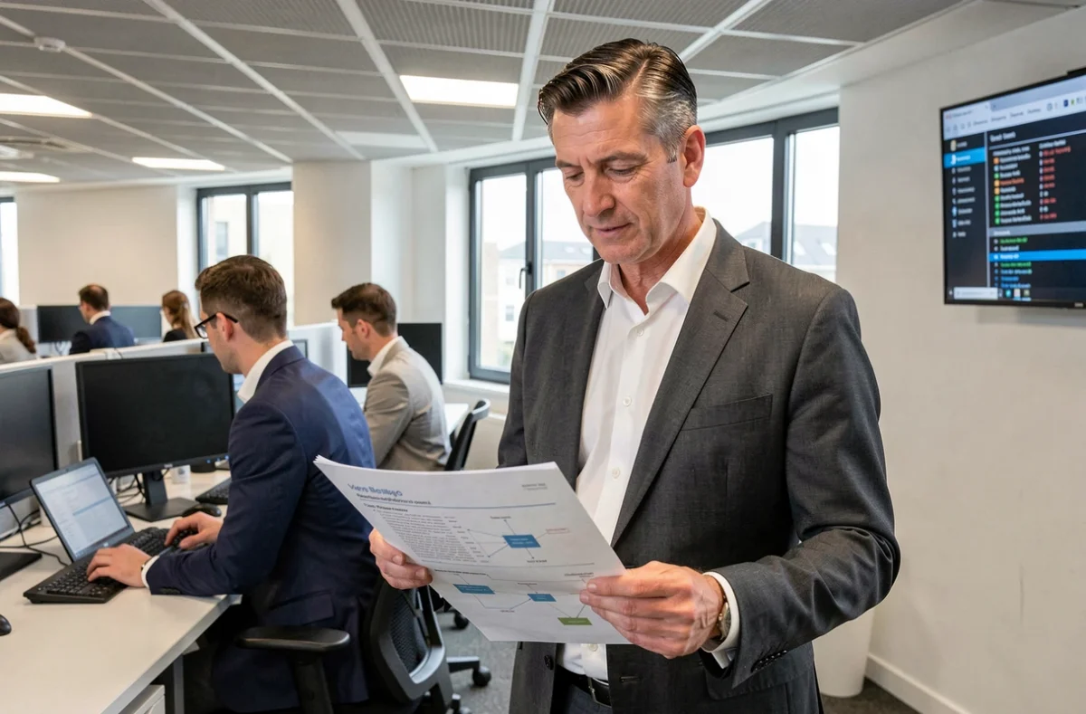Responsable informatique Gercop supervisant les opérations dans un département IT d'entreprise